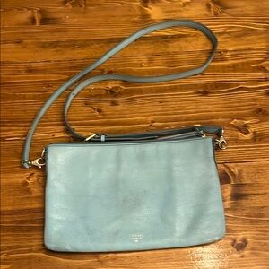 Fossil Blue Crossbody Bag with Adjustable Strap
